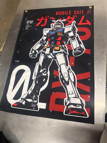 Gundam Rx-78 Full Color flag made in USA
