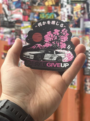 Prizzamike Never Give up Sticker